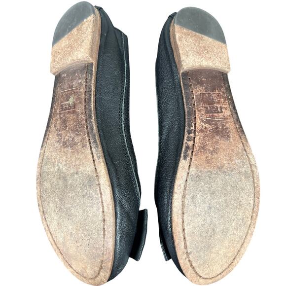 Frye Carson Navy Ballerina Flats Studded Bow *Dimensions In Picture* - Picture 4 of 5